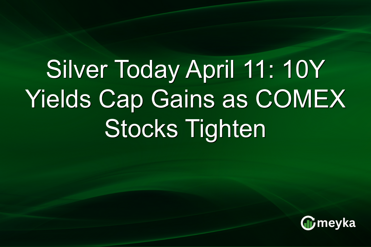 Silver Today April 11: 10Y Yields Cap Gains as COMEX Stocks Tighten