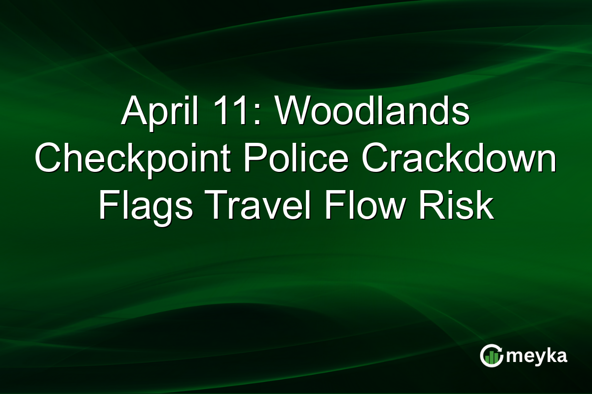 April 11: Woodlands Checkpoint Police Crackdown Flags Travel Flow Risk