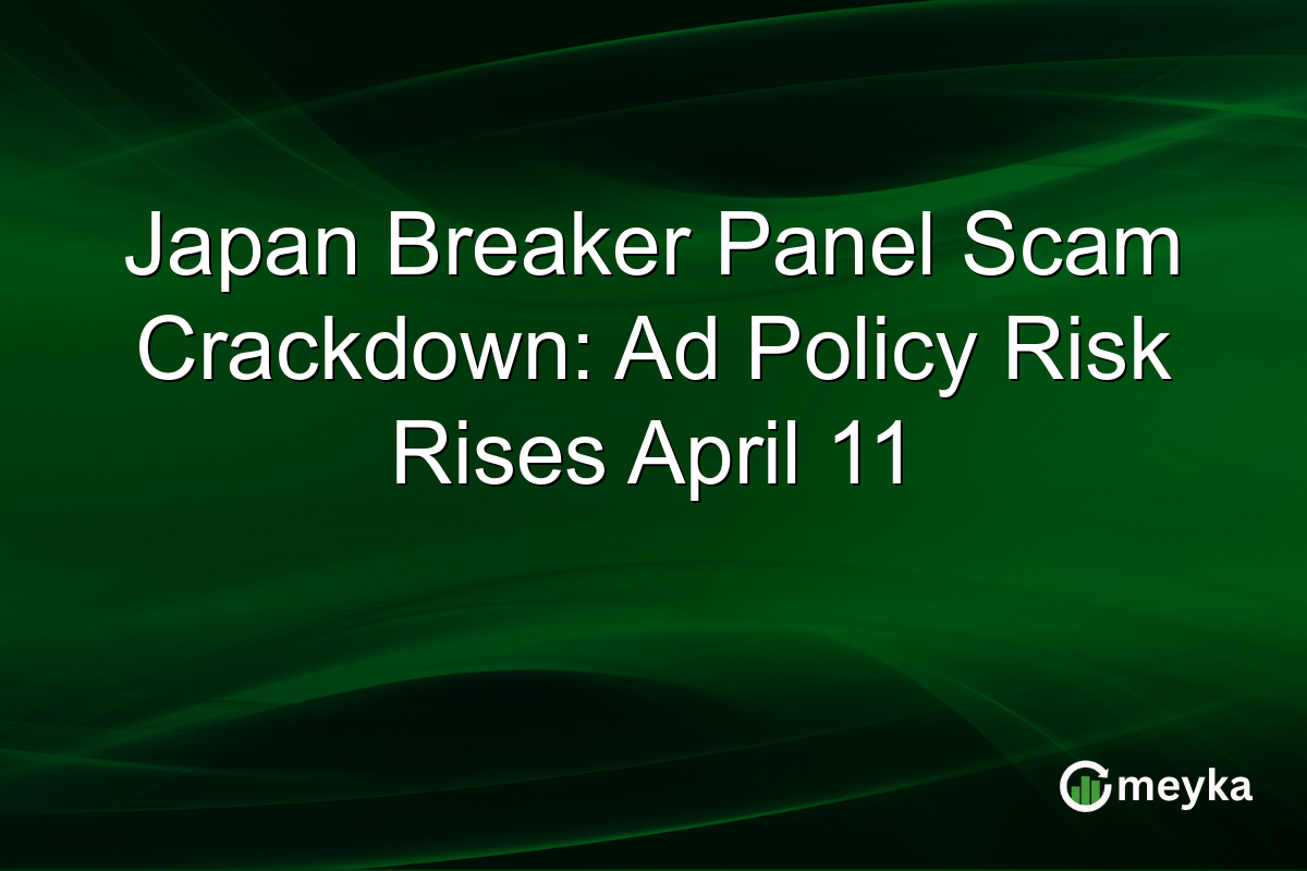 Japan Breaker Panel Scam Crackdown: Ad Policy Risk Rises April 11