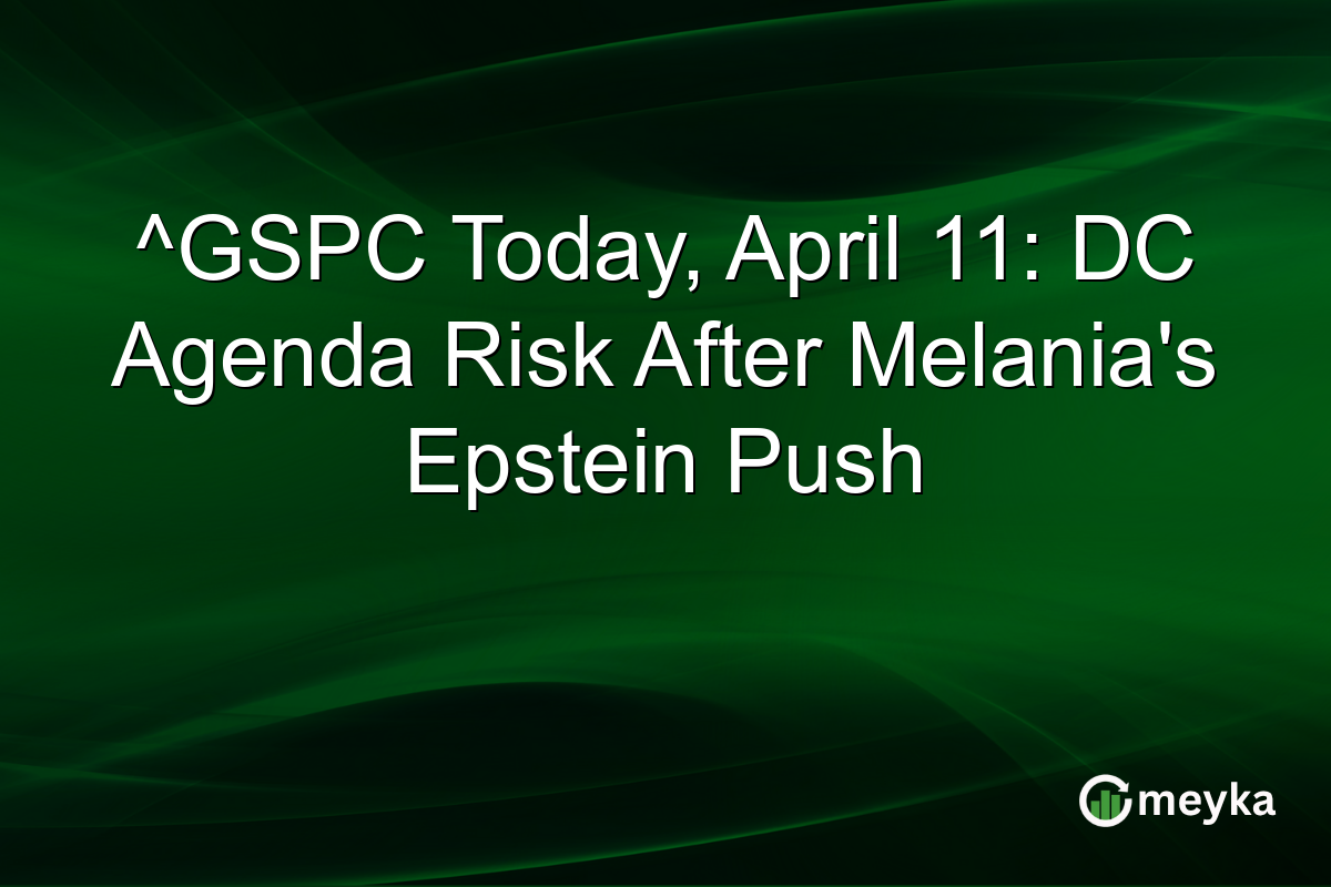 ^GSPC Today, April 11: DC Agenda Risk After Melania’s Epstein Push