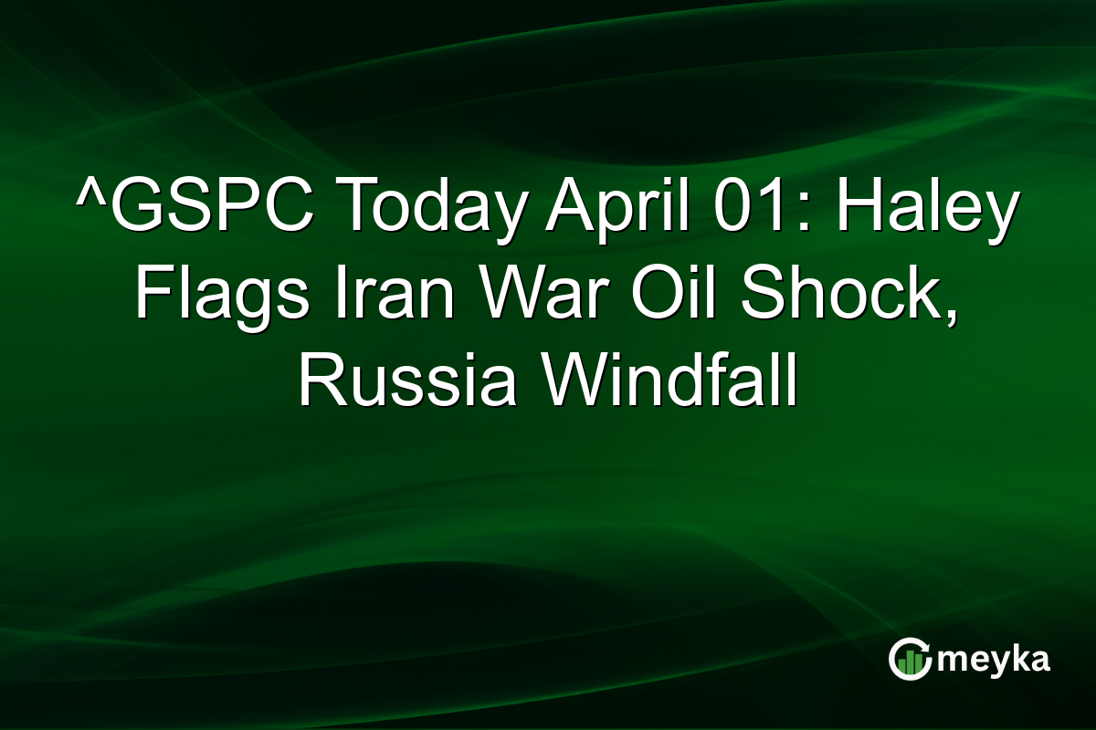 ^GSPC Today April 01: Haley Flags Iran War Oil Shock, Russia Windfall