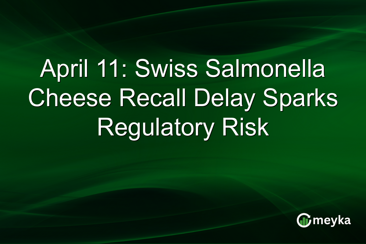 April 11: Swiss Salmonella Cheese Recall Delay Sparks Regulatory Risk