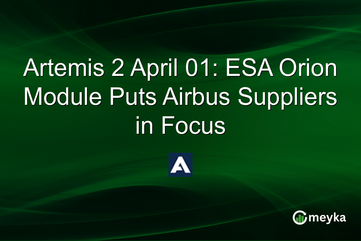 Artemis 2 April 01: ESA Orion Module Puts Airbus Suppliers in Focus