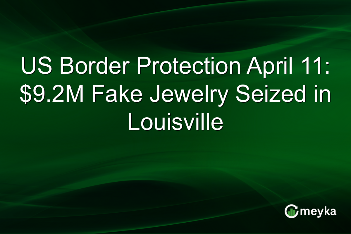 US Border Protection April 11: $9.2M Fake Jewelry Seized in Louisville