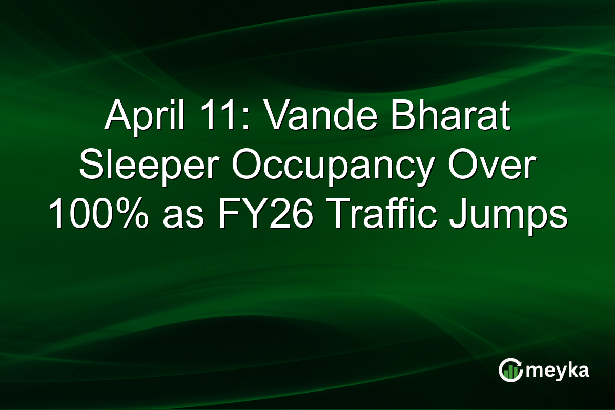 April 11: Vande Bharat Sleeper Occupancy Over 100% as FY26 Traffic Jumps