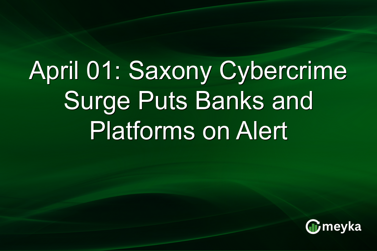 April 01: Saxony Cybercrime Surge Puts Banks and Platforms on Alert