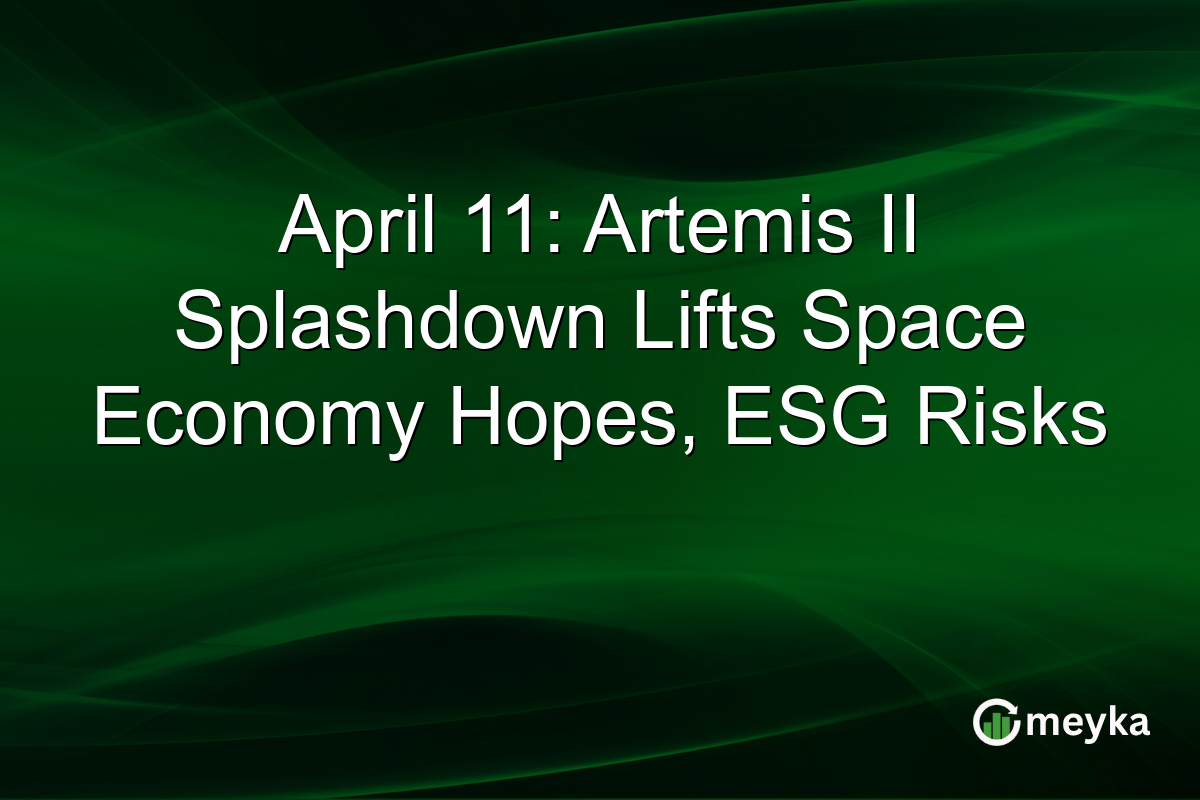 April 11: Artemis II Splashdown Lifts Space Economy Hopes, ESG Risks