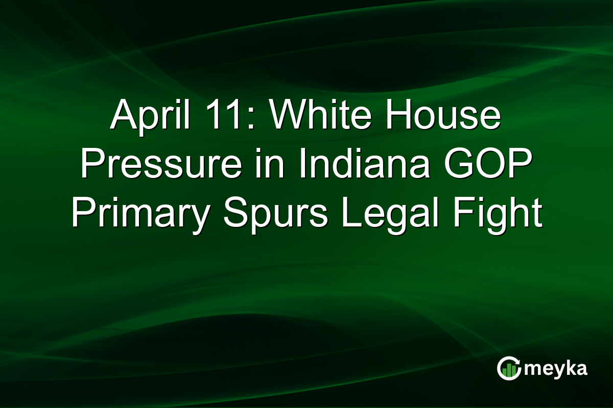 April 11: White House Pressure in Indiana GOP Primary Spurs Legal Fight