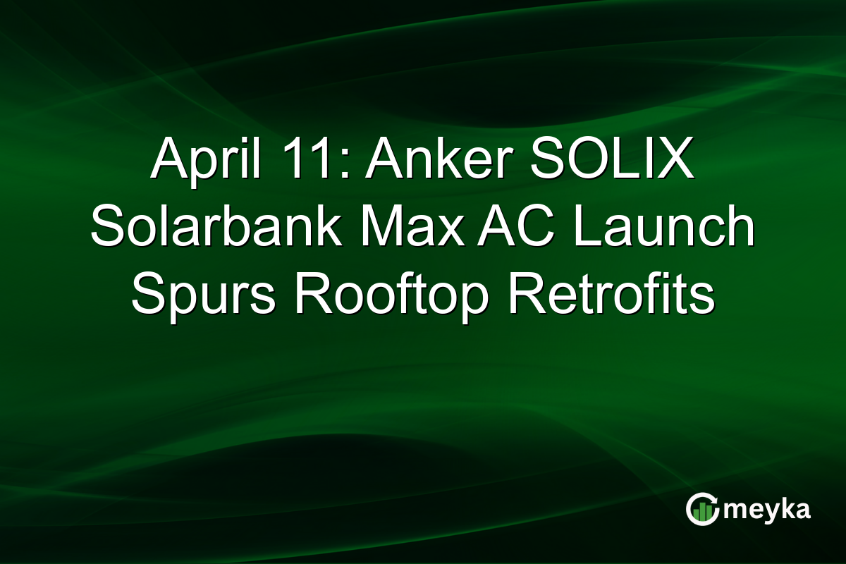 April 11: Anker SOLIX Solarbank Max AC Launch Spurs Rooftop Retrofits