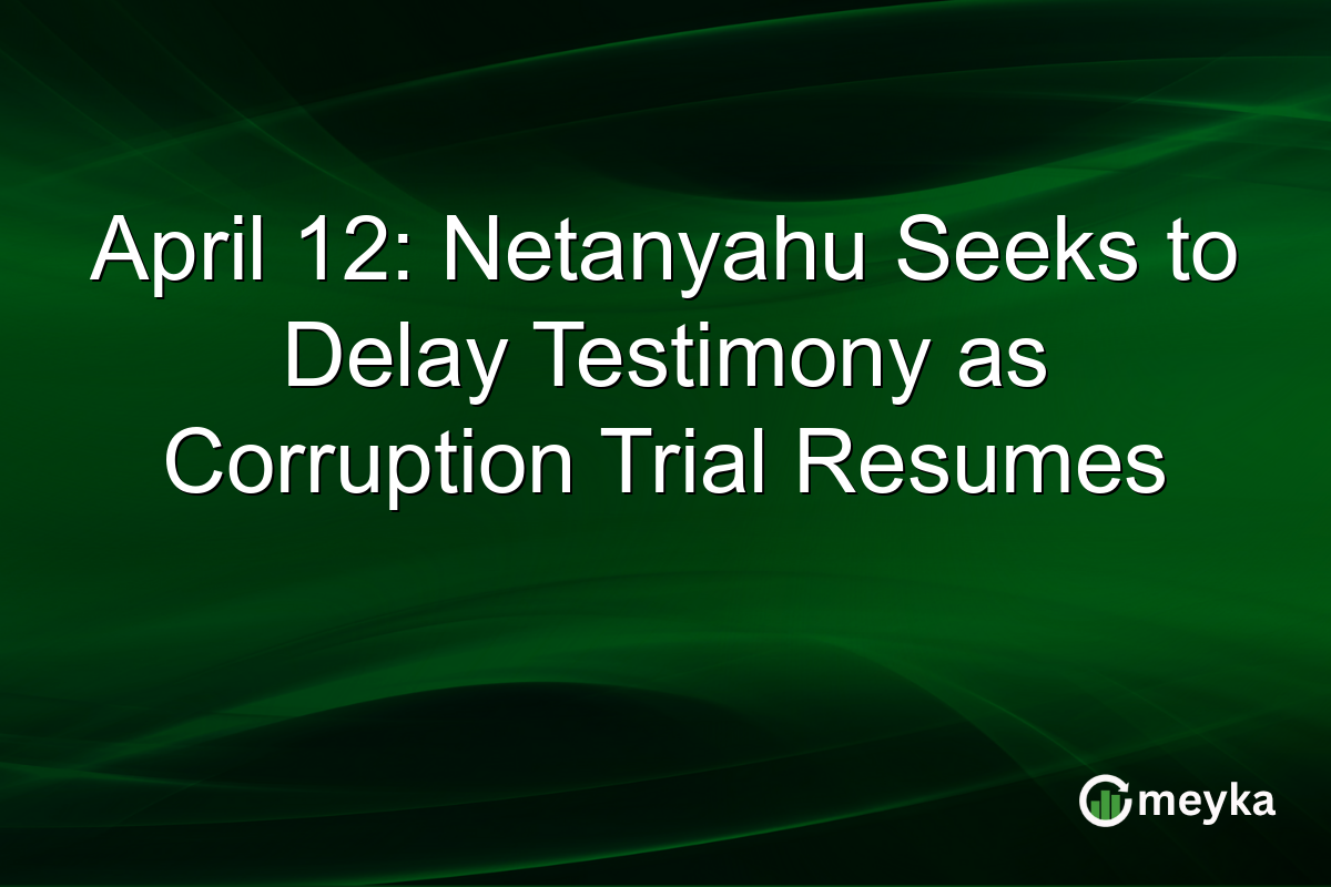April 12: Netanyahu Seeks to Delay Testimony as Corruption Trial Resumes