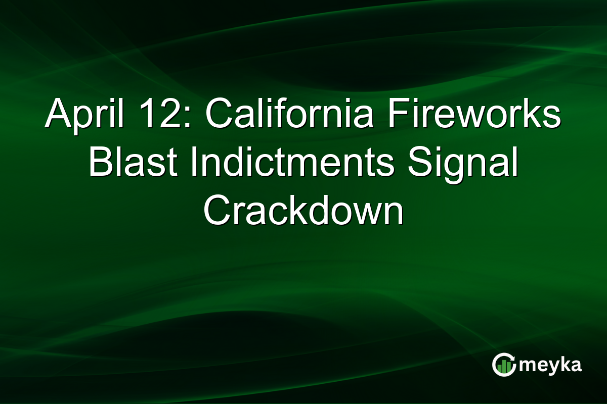 April 12: California Fireworks Blast Indictments Signal Crackdown