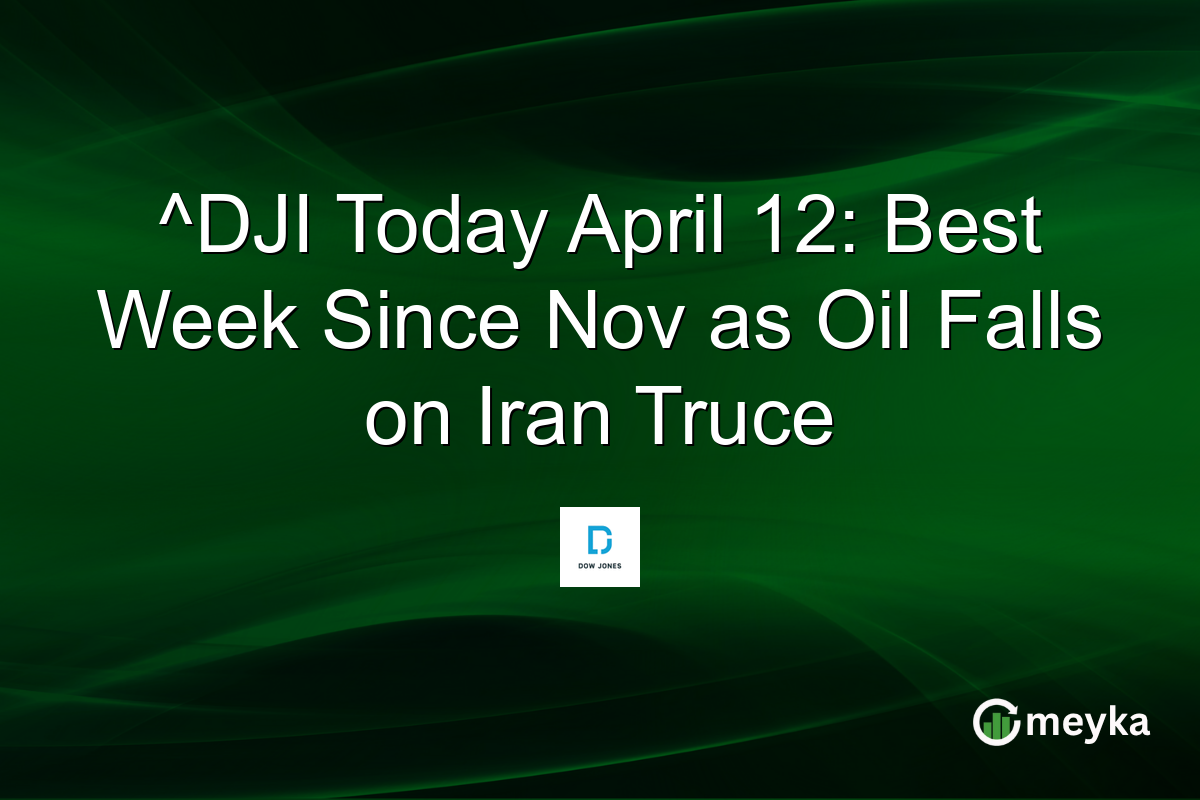 ^DJI Today April 12: Best Week Since Nov as Oil Falls on Iran Truce