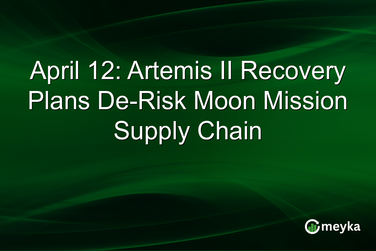 April 12: Artemis II Recovery Plans De-Risk Moon Mission Supply Chain