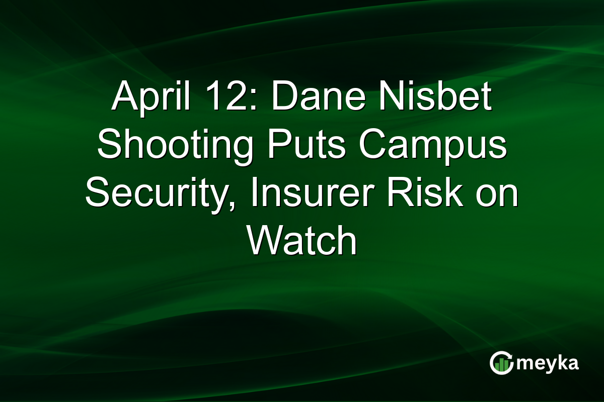 April 12: Dane Nisbet Shooting Puts Campus Security, Insurer Risk on Watch