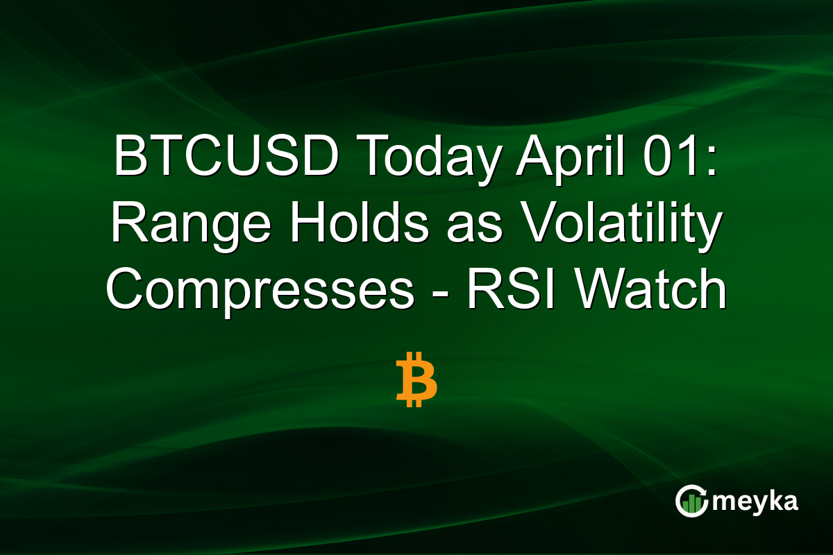 BTCUSD Today April 01: Range Holds as Volatility Compresses – RSI Watch