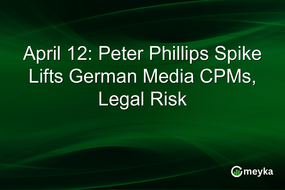 April 12: Peter Phillips Spike Lifts German Media CPMs, Legal Risk