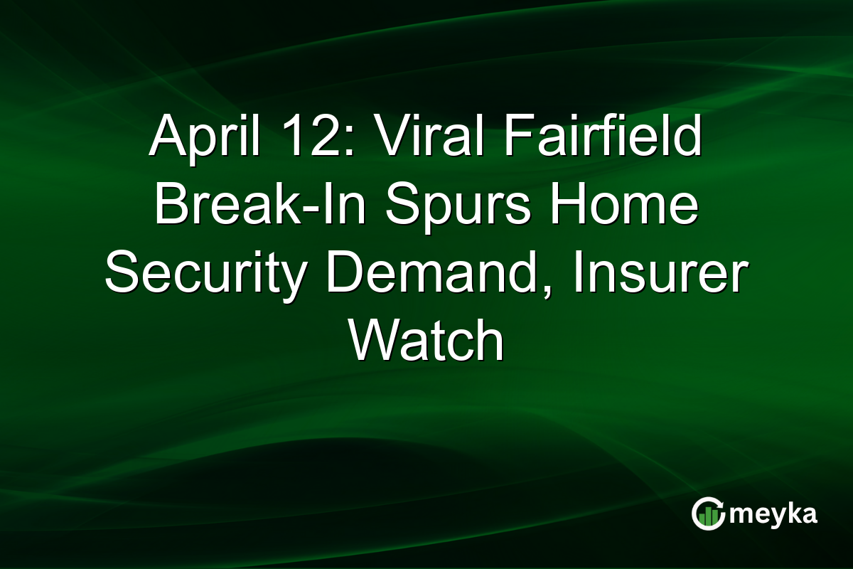 April 12: Viral Fairfield Break-In Spurs Home Security Demand, Insurer Watch