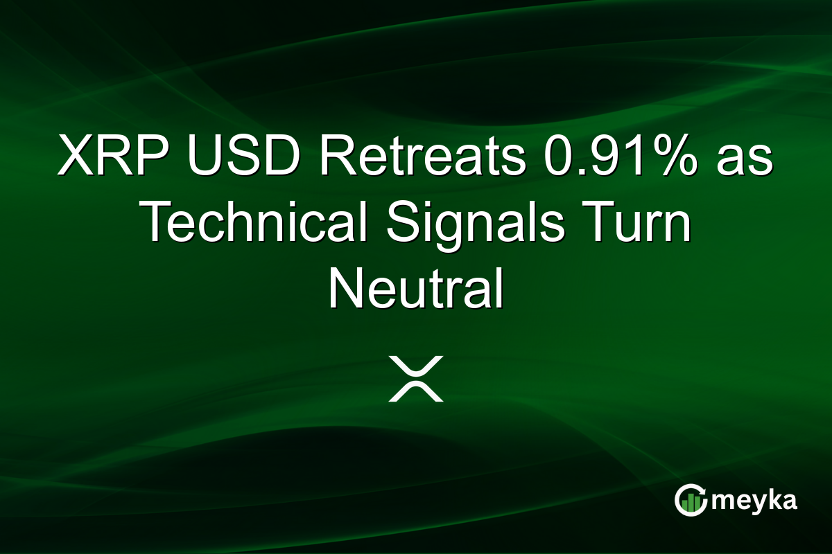 XRP USD Retreats 0.91% as Technical Signals Turn Neutral