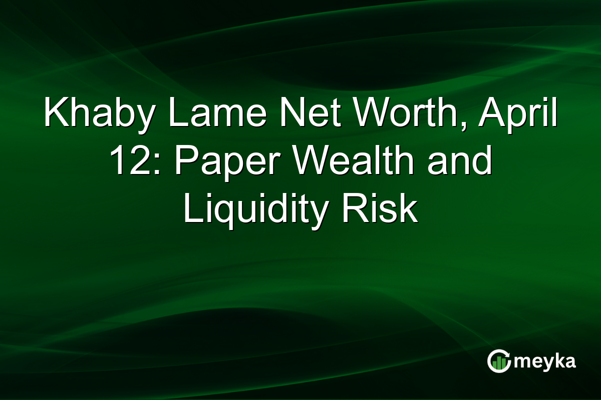 Khaby Lame Net Worth, April 12: Paper Wealth and Liquidity Risk