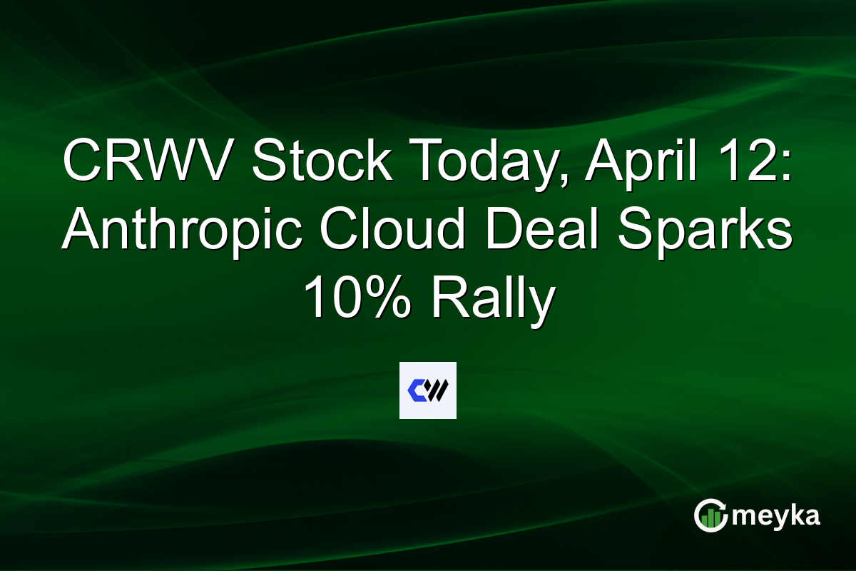 CRWV Stock Today, April 12: Anthropic Cloud Deal Sparks 10% Rally