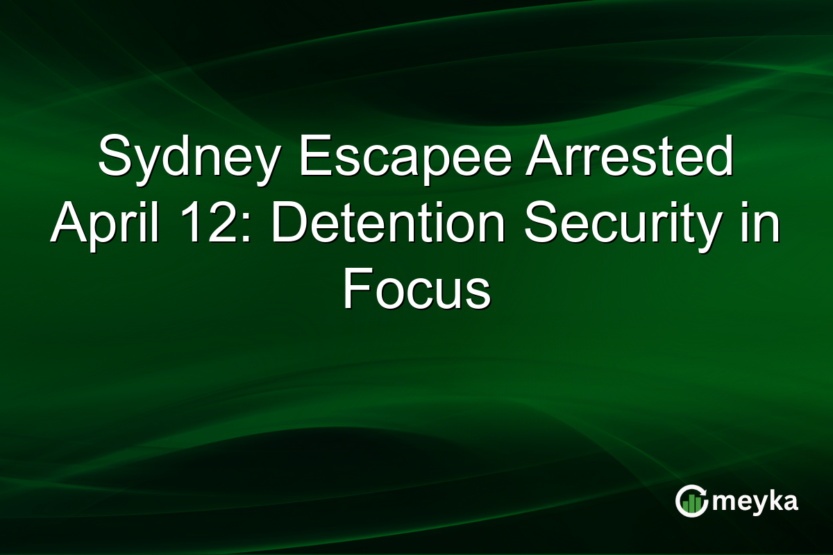 Sydney Escapee Arrested April 12: Detention Security in Focus