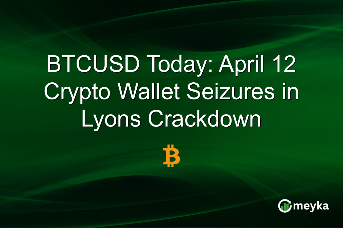 BTCUSD Today: April 12 Crypto Wallet Seizures in Lyons Crackdown