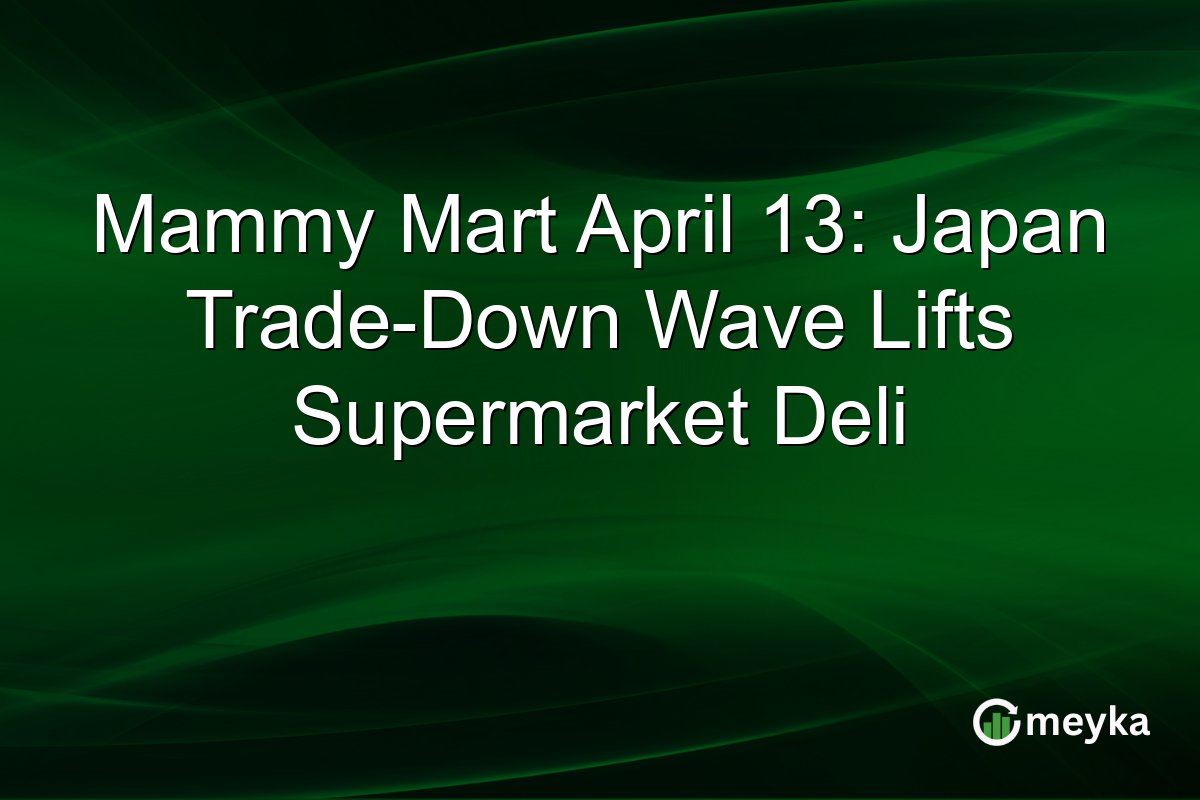 Mammy Mart April 13: Japan Trade-Down Wave Lifts Supermarket Deli