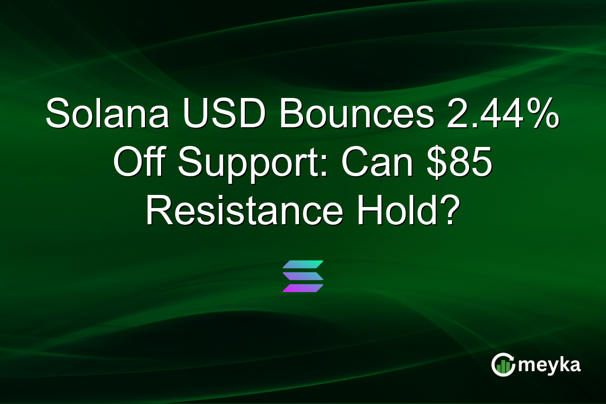 Solana USD Bounces 2.44% Off Support: Can $85 Resistance Hold?
