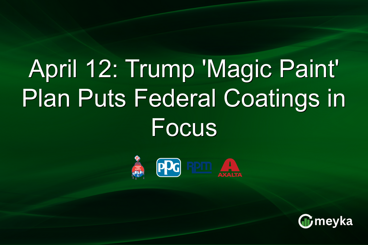 April 12: Trump ‘Magic Paint’ Plan Puts Federal Coatings in Focus