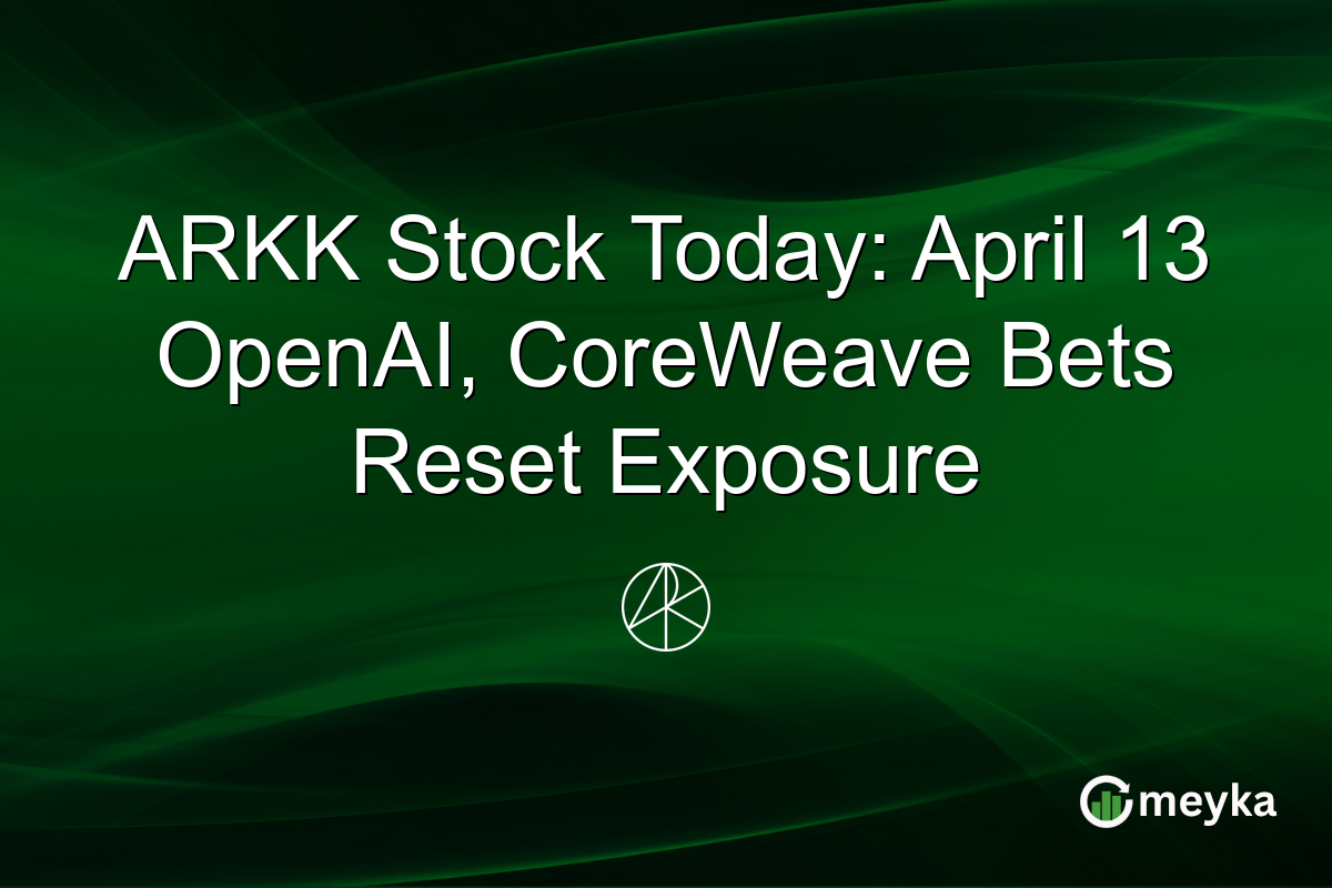 ARKK Stock Today: April 13 OpenAI, CoreWeave Bets Reset Exposure