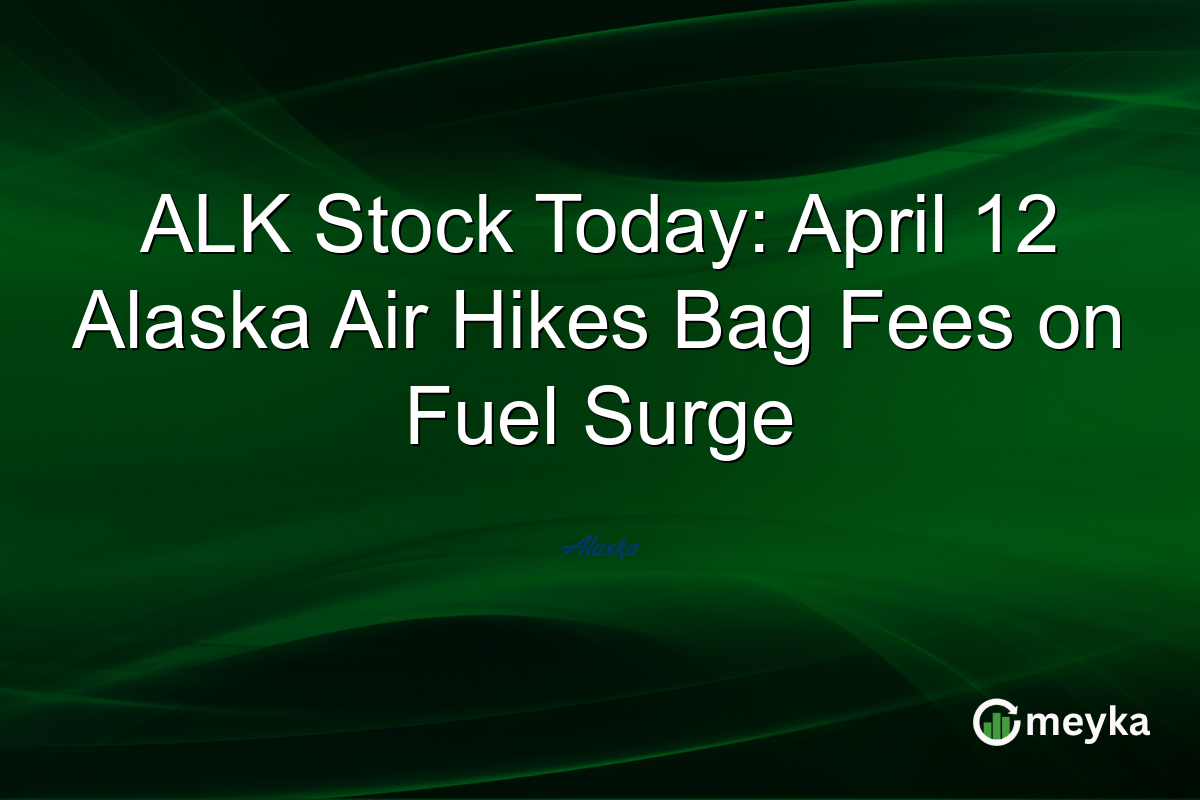 ALK Stock Today: April 12 Alaska Air Hikes Bag Fees on Fuel Surge