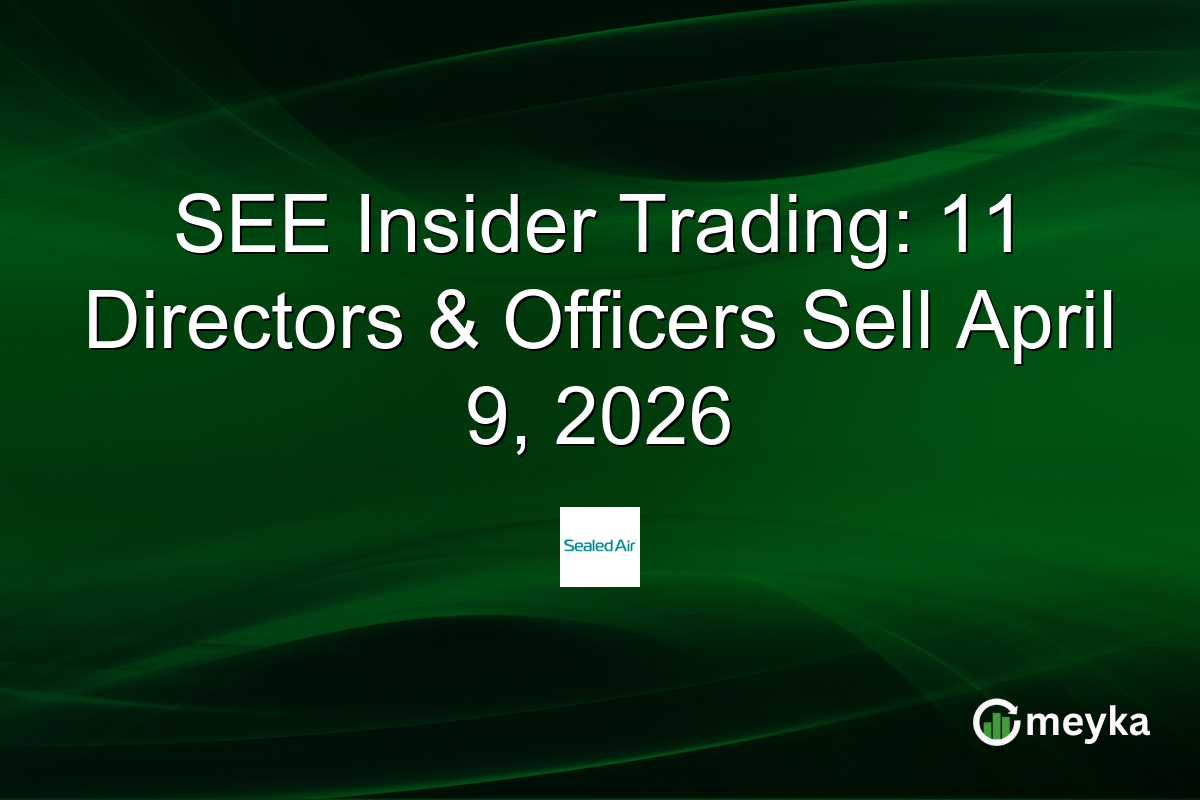 SEE Insider Trading: 11 Directors & Officers Sell April 9, 2026