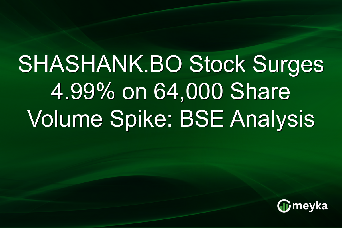 SHASHANK.BO Stock Surges 4.99% on 64,000 Share Volume Spike: BSE Analysis