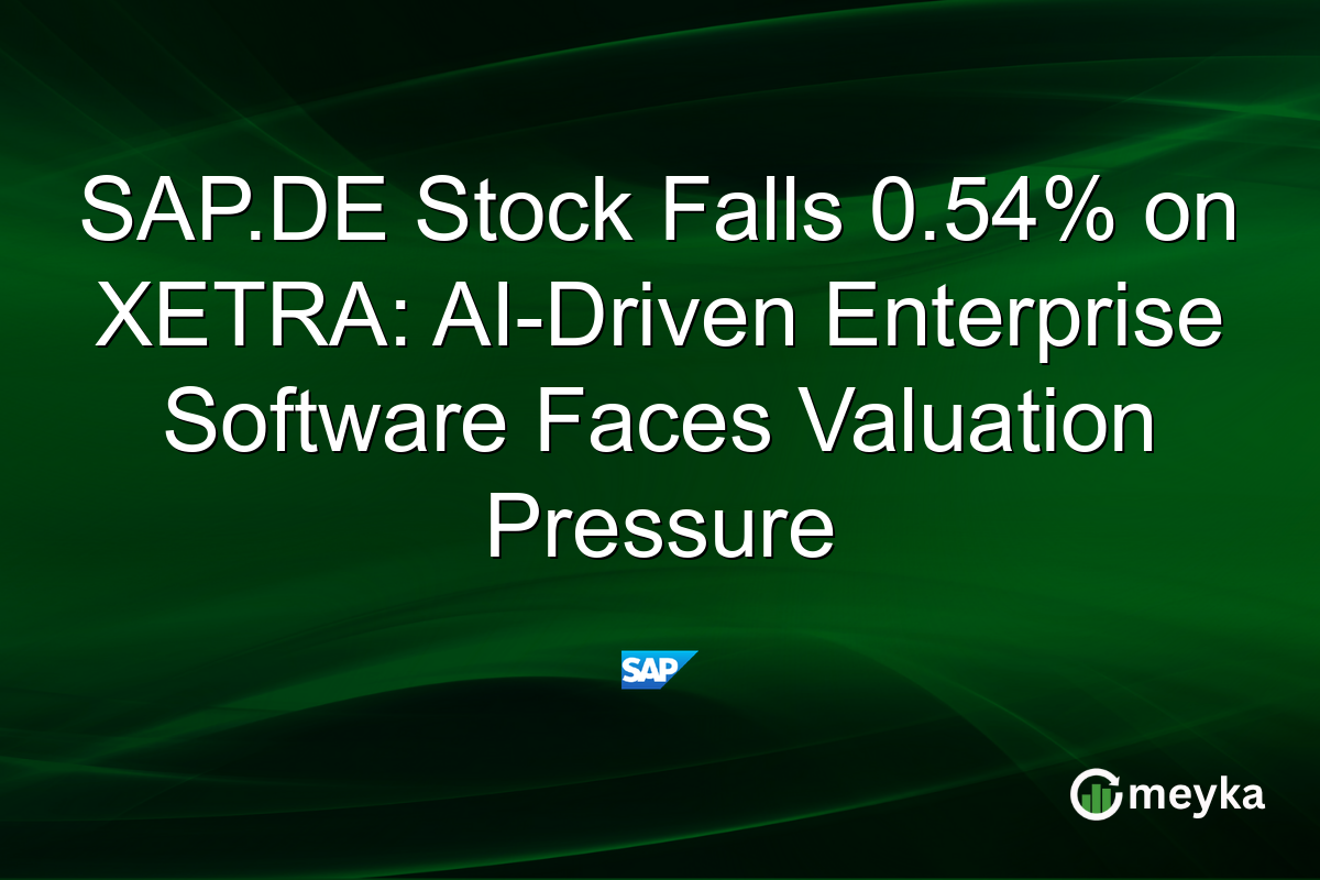 SAP.DE Stock Falls 0.54% on XETRA: AI-Driven Enterprise Software Faces Valuation Pressure
