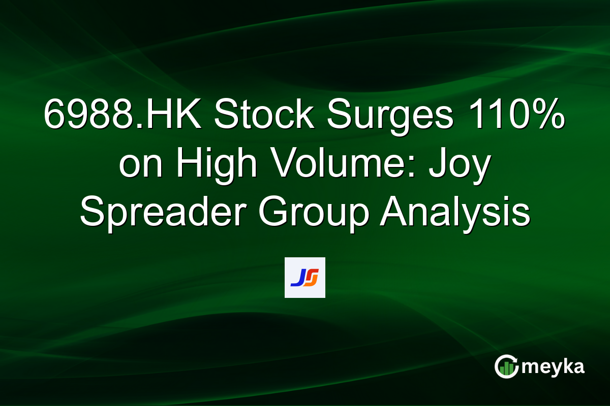6988.HK Stock Surges 110% on High Volume: Joy Spreader Group Analysis