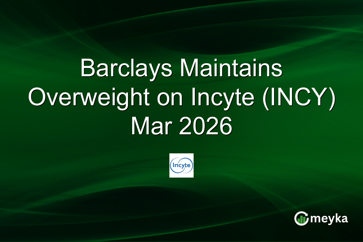 Barclays Maintains Overweight on Incyte (INCY) Mar 2026