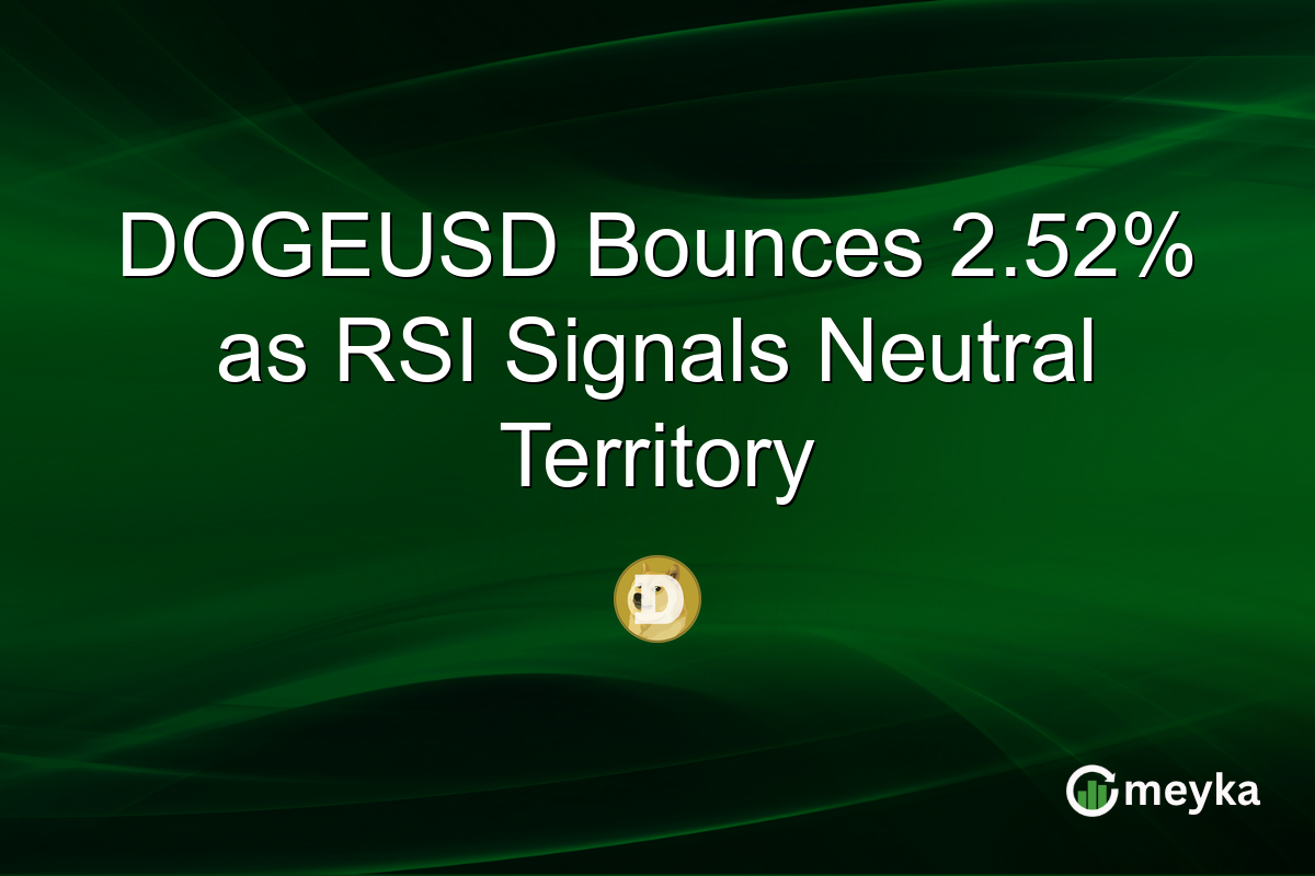 DOGEUSD Bounces 2.52% as RSI Signals Neutral Territory