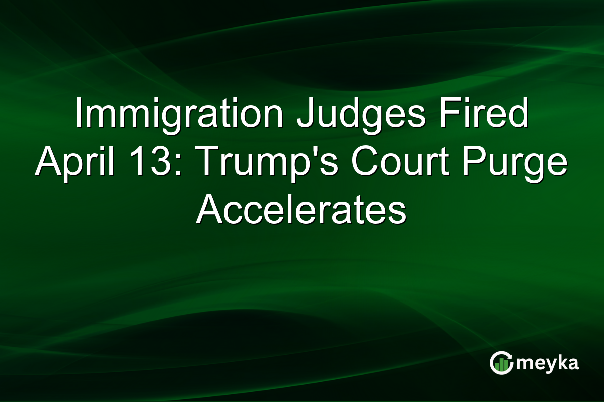 Immigration Judges Fired April 13: Trump’s Court Purge Accelerates