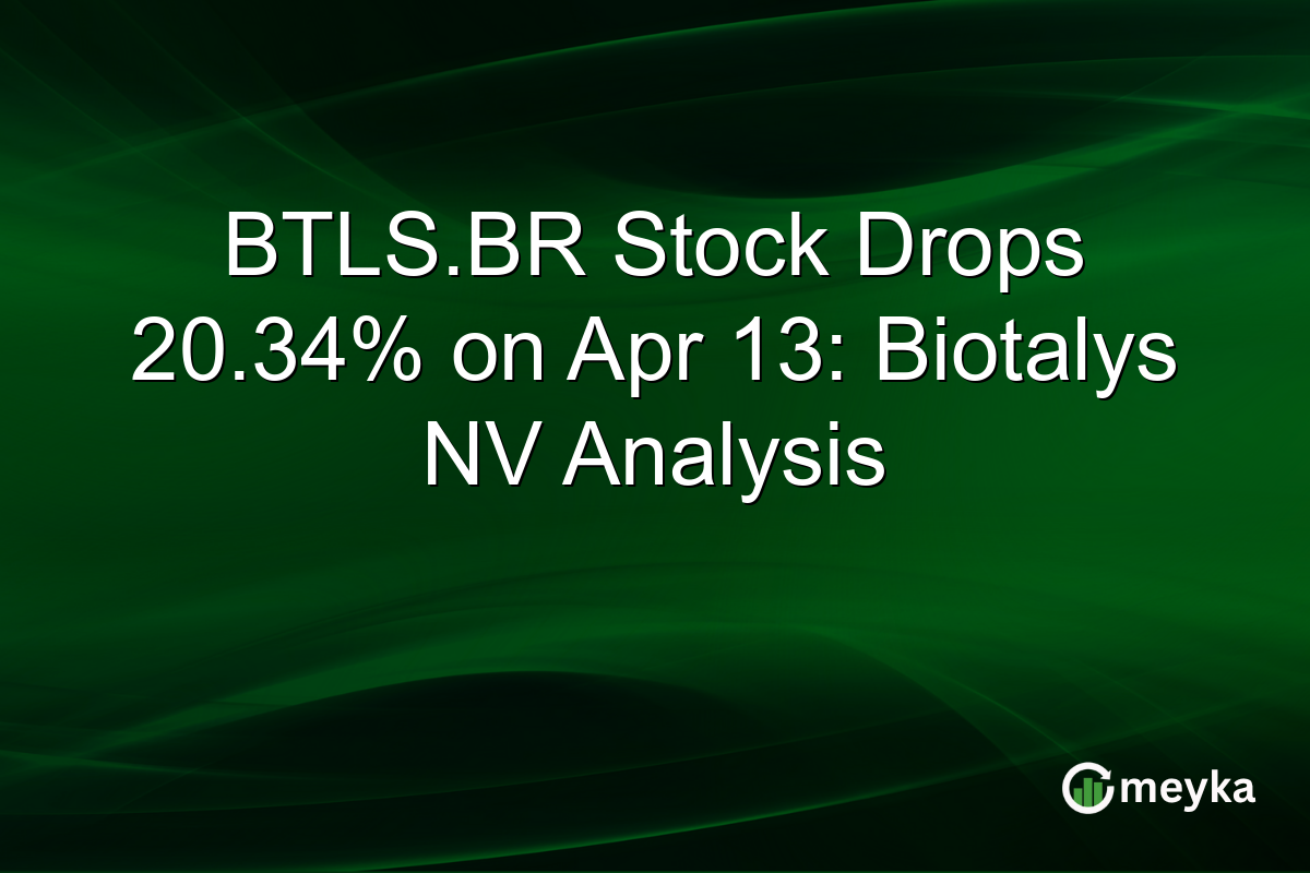 BTLS.BR Stock Drops 20.34% on Apr 13: Biotalys NV Analysis