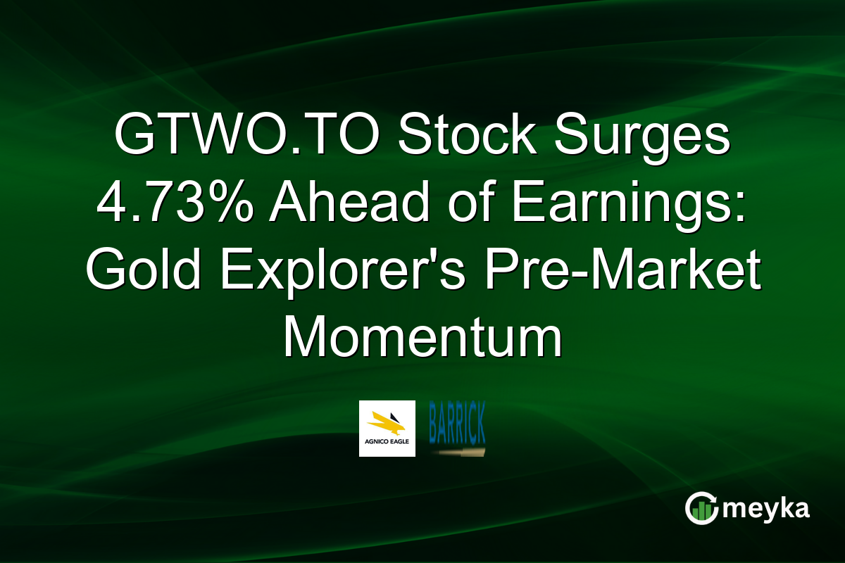 GTWO.TO Stock Surges 4.73% Ahead of Earnings: Gold Explorer’s Pre-Market Momentum