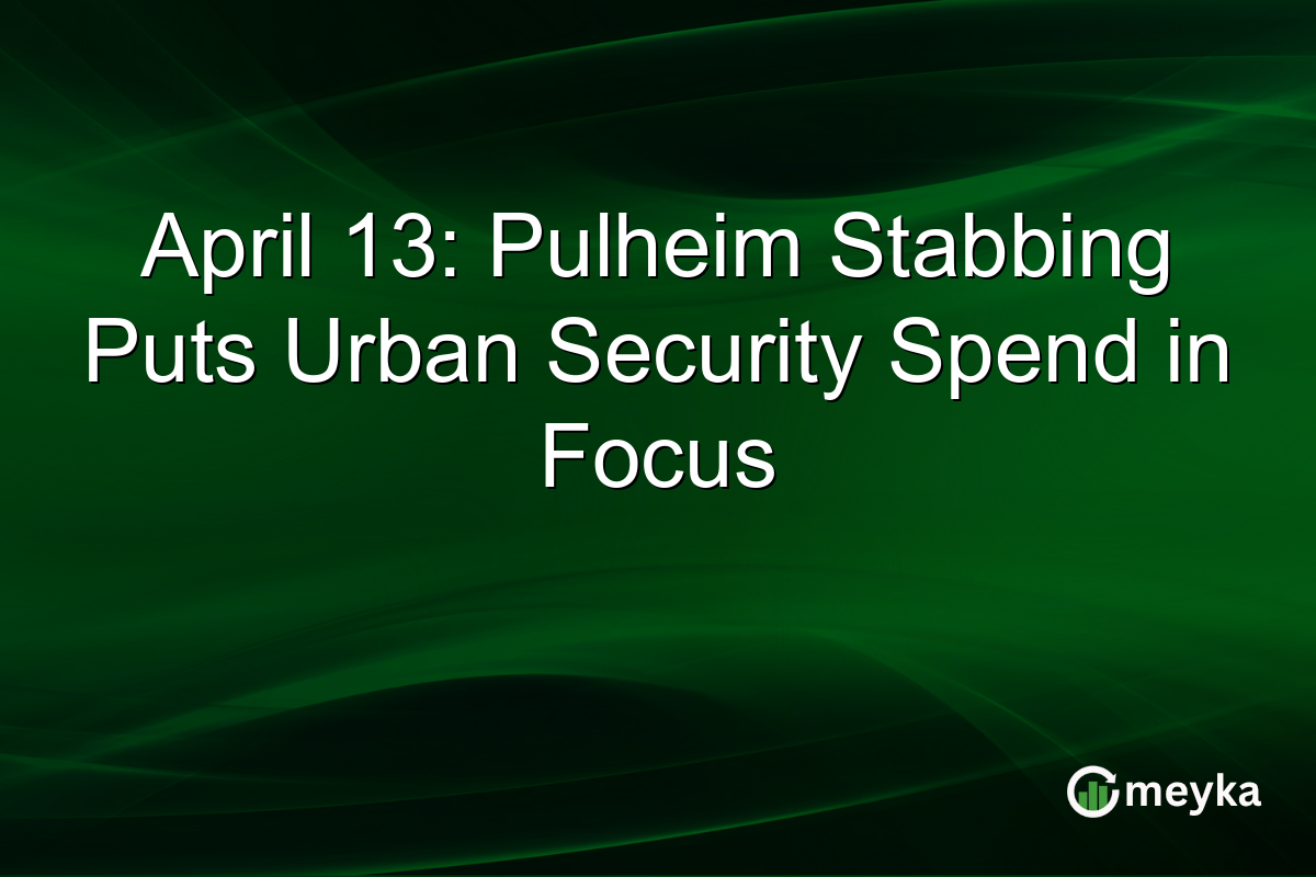 April 13: Pulheim Stabbing Puts Urban Security Spend in Focus