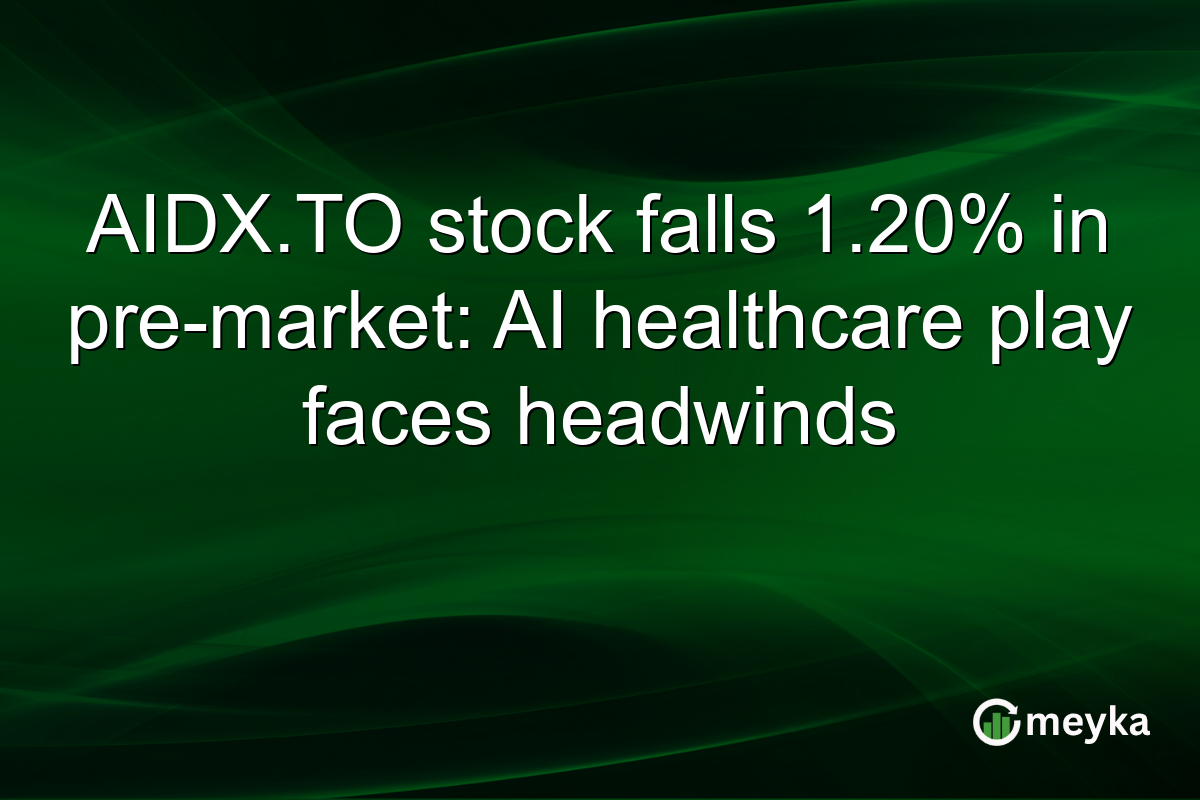 AIDX.TO stock falls 1.20% in pre-market: AI healthcare play faces headwinds