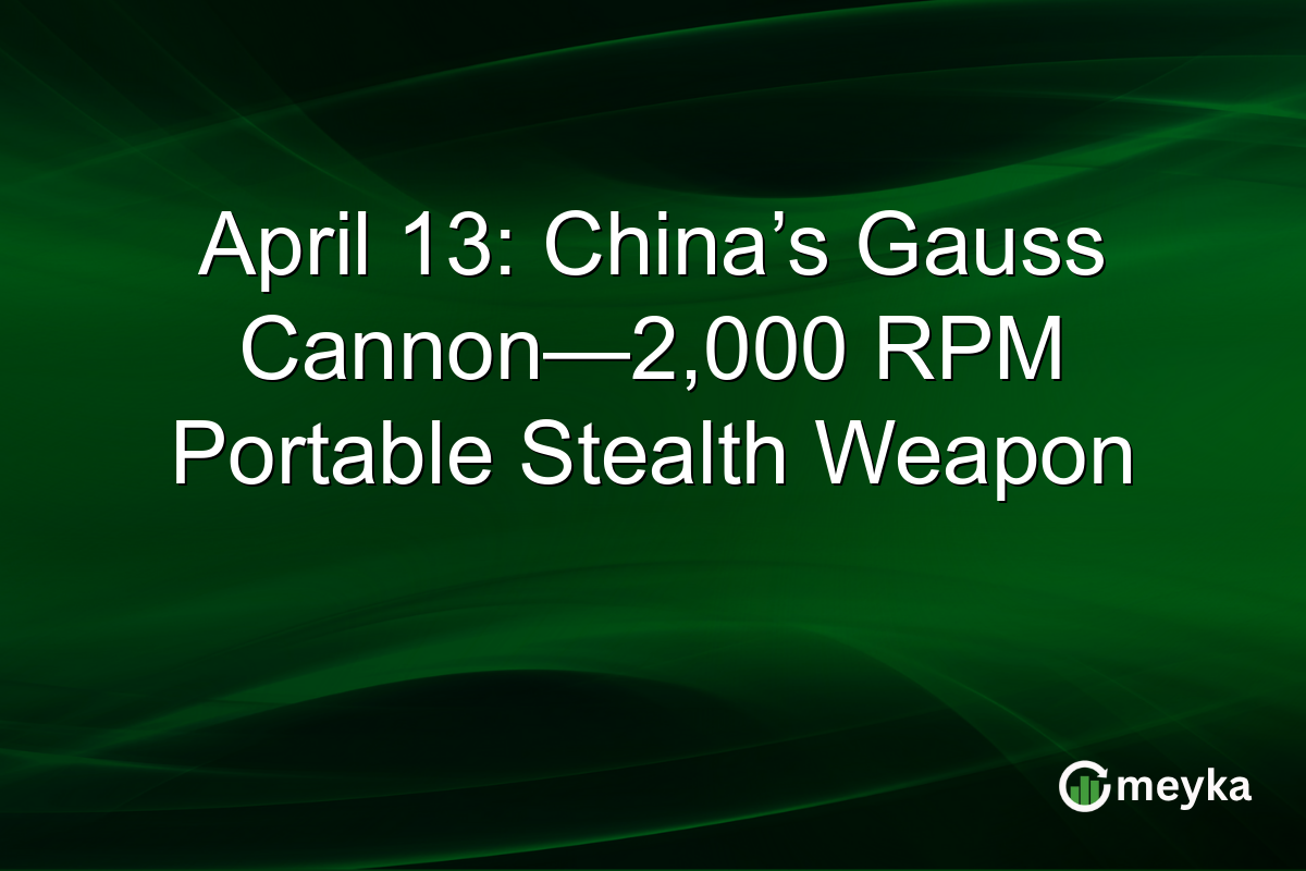 April 13: China’s Gauss Cannon—2,000 RPM Portable Stealth Weapon