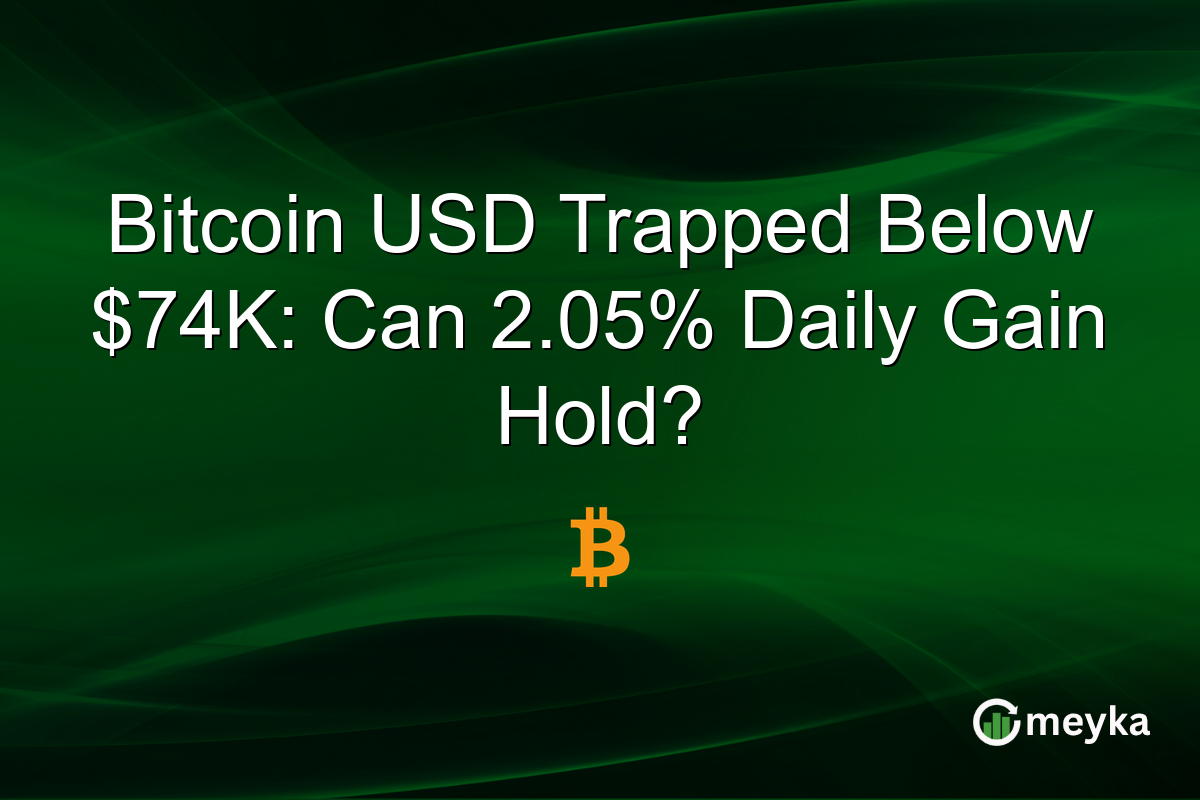 Bitcoin USD Trapped Below $74K: Can 2.05% Daily Gain Hold?