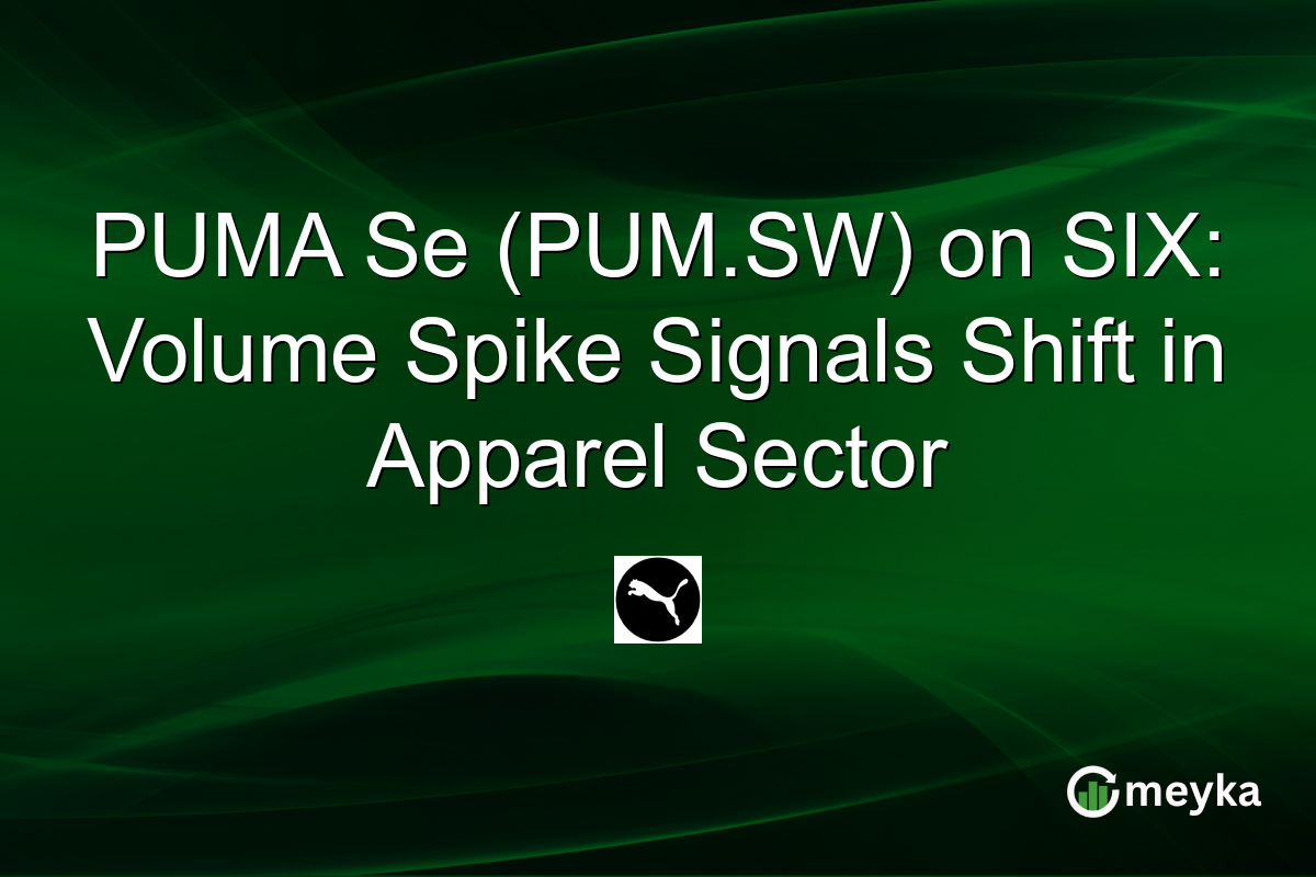 PUMA Se (PUM.SW) on SIX: Volume Spike Signals Shift in Apparel Sector