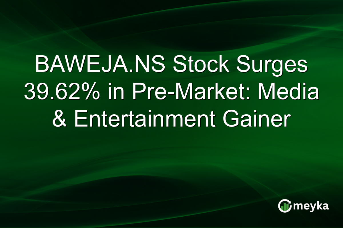 BAWEJA.NS Stock Surges 39.62% in Pre-Market: Media & Entertainment Gainer