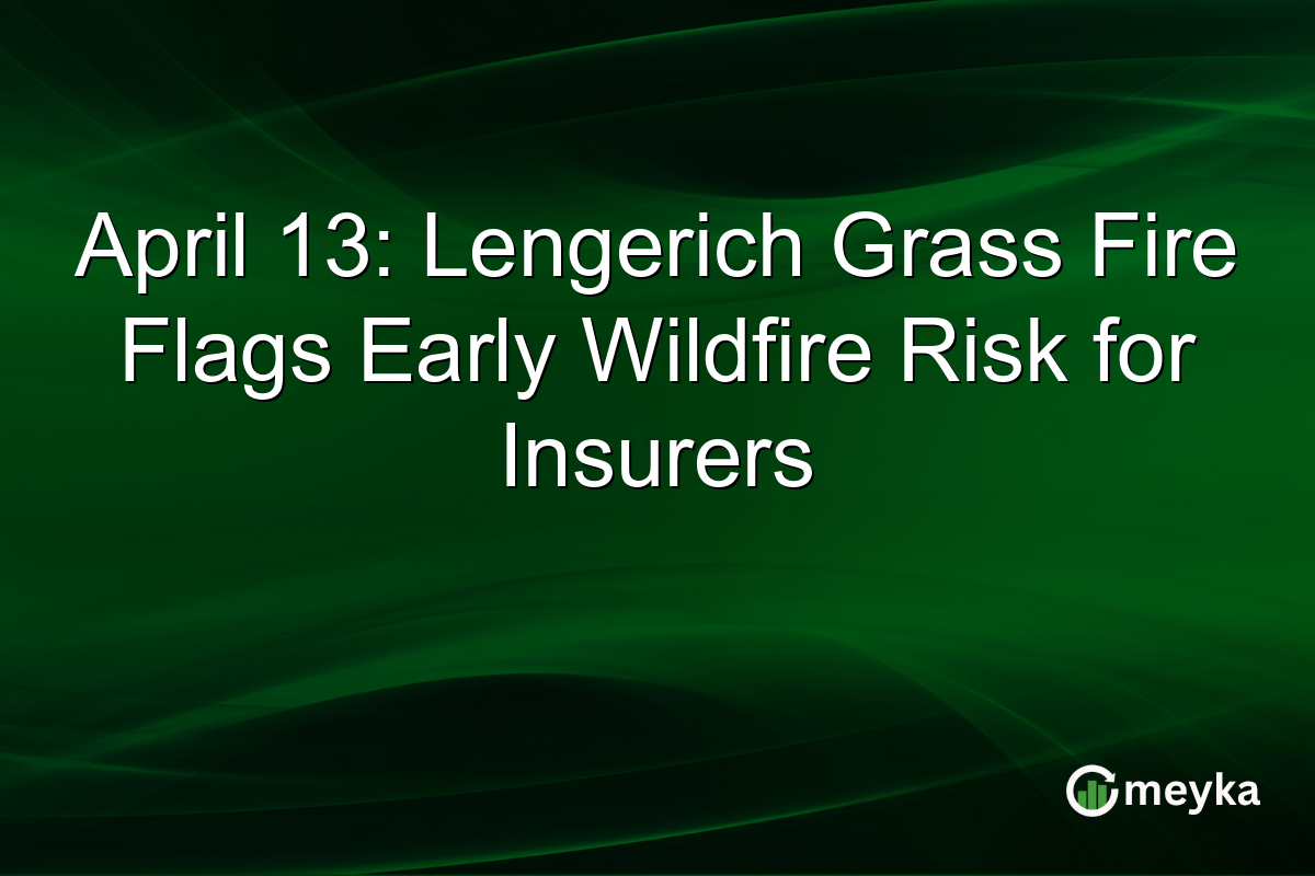April 13: Lengerich Grass Fire Flags Early Wildfire Risk for Insurers