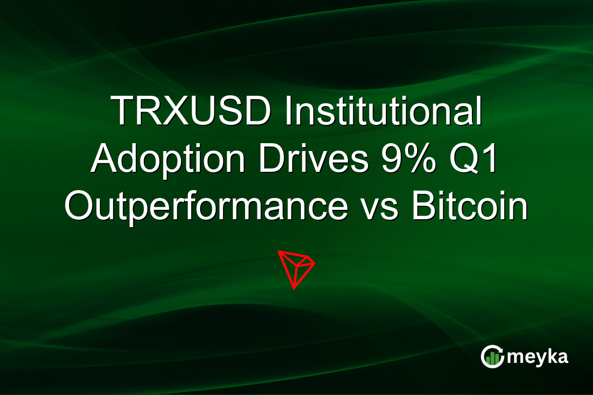TRXUSD Institutional Adoption Drives 9% Q1 Outperformance vs Bitcoin