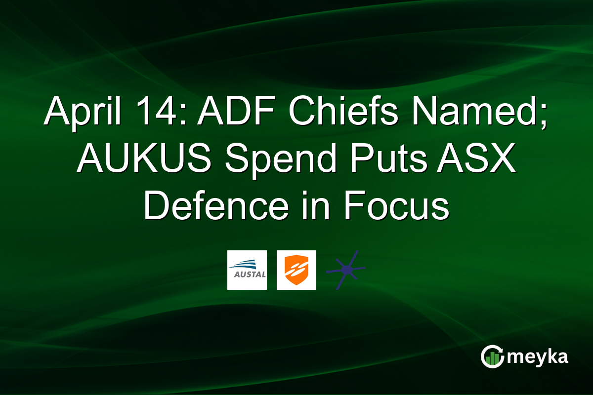 April 14: ADF Chiefs Named; AUKUS Spend Puts ASX Defence in Focus