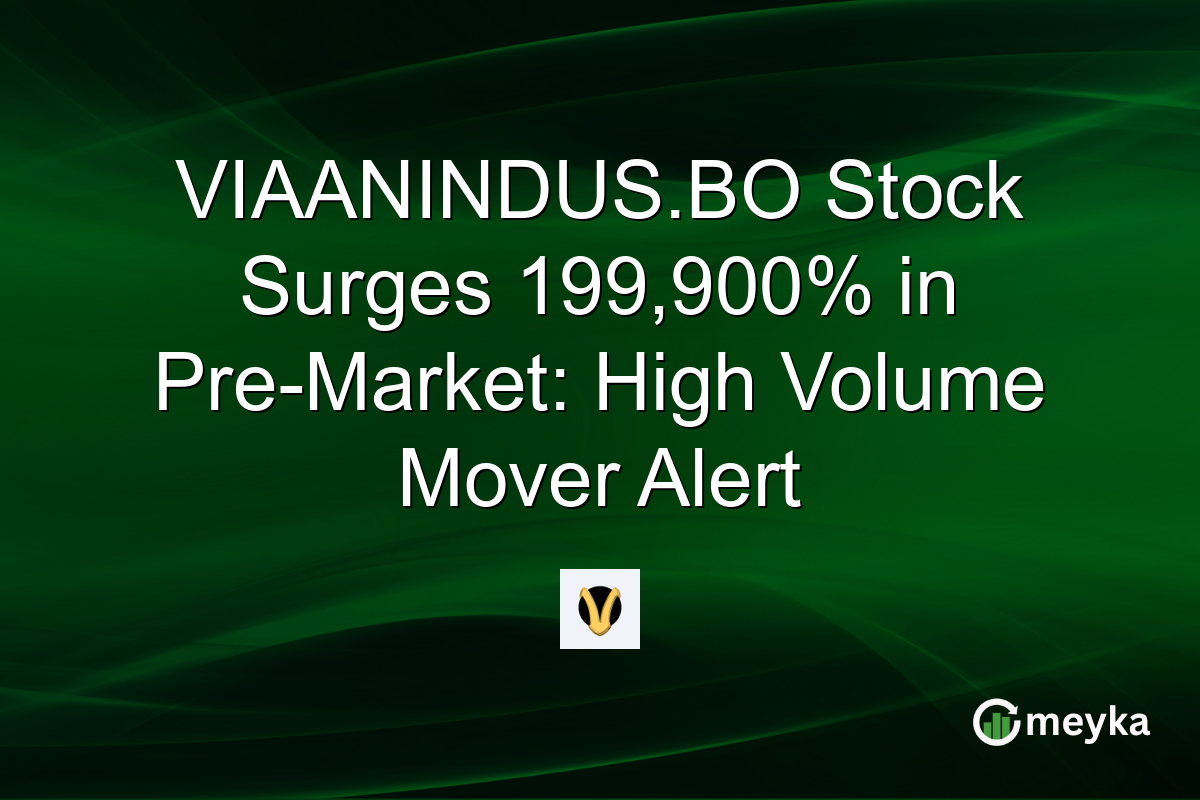 VIAANINDUS.BO Stock Surges 199,900% in Pre-Market: High Volume Mover Alert